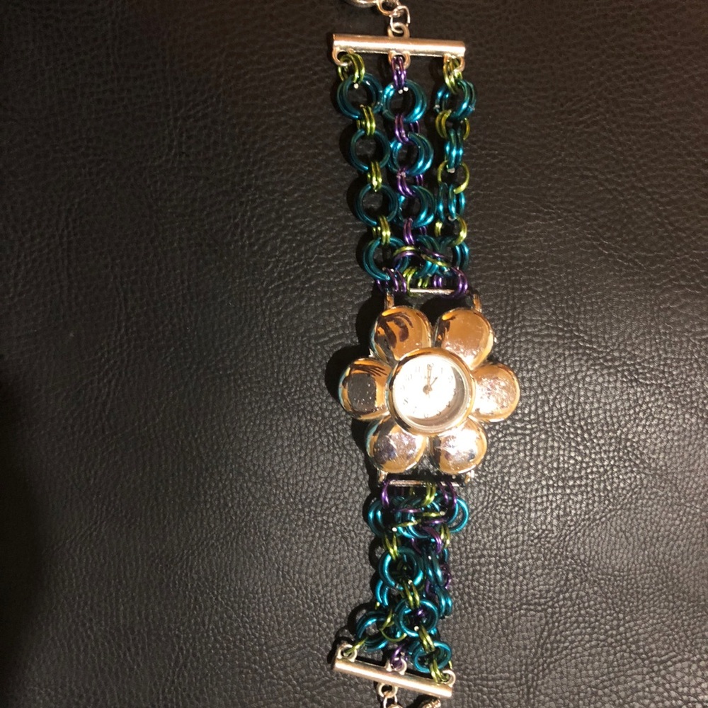 Flower face fashion watch